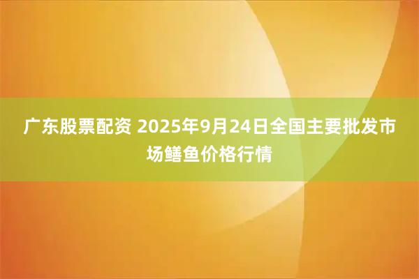 广东股票配资 2025年9月24日全国主要批发市场鳝鱼价格行情