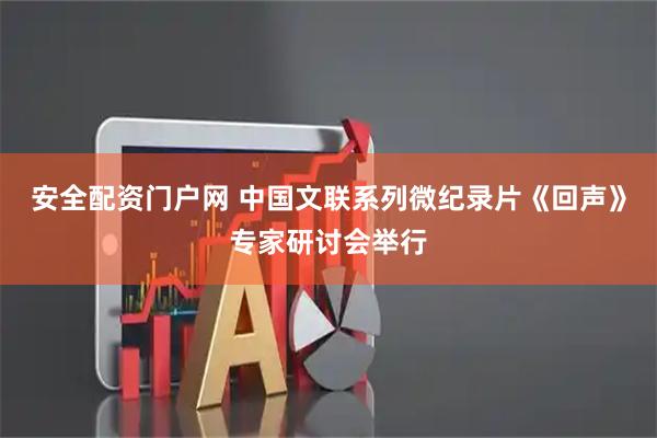 安全配资门户网 中国文联系列微纪录片《回声》专家研讨会举行