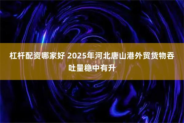 杠杆配资哪家好 2025年河北唐山港外贸货物吞吐量稳中有升